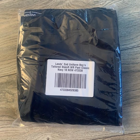 NWT LANDS' END UNIFORM TAILORED STAIN/WATER RESISTANT PANTS CLASSIC NAVY 14 - Picture 10 of 12